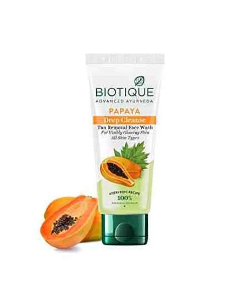 Biotique Papaya Deep Cleanse Face Wash For Visibly Glowing Skin All Skin Types, 150ml